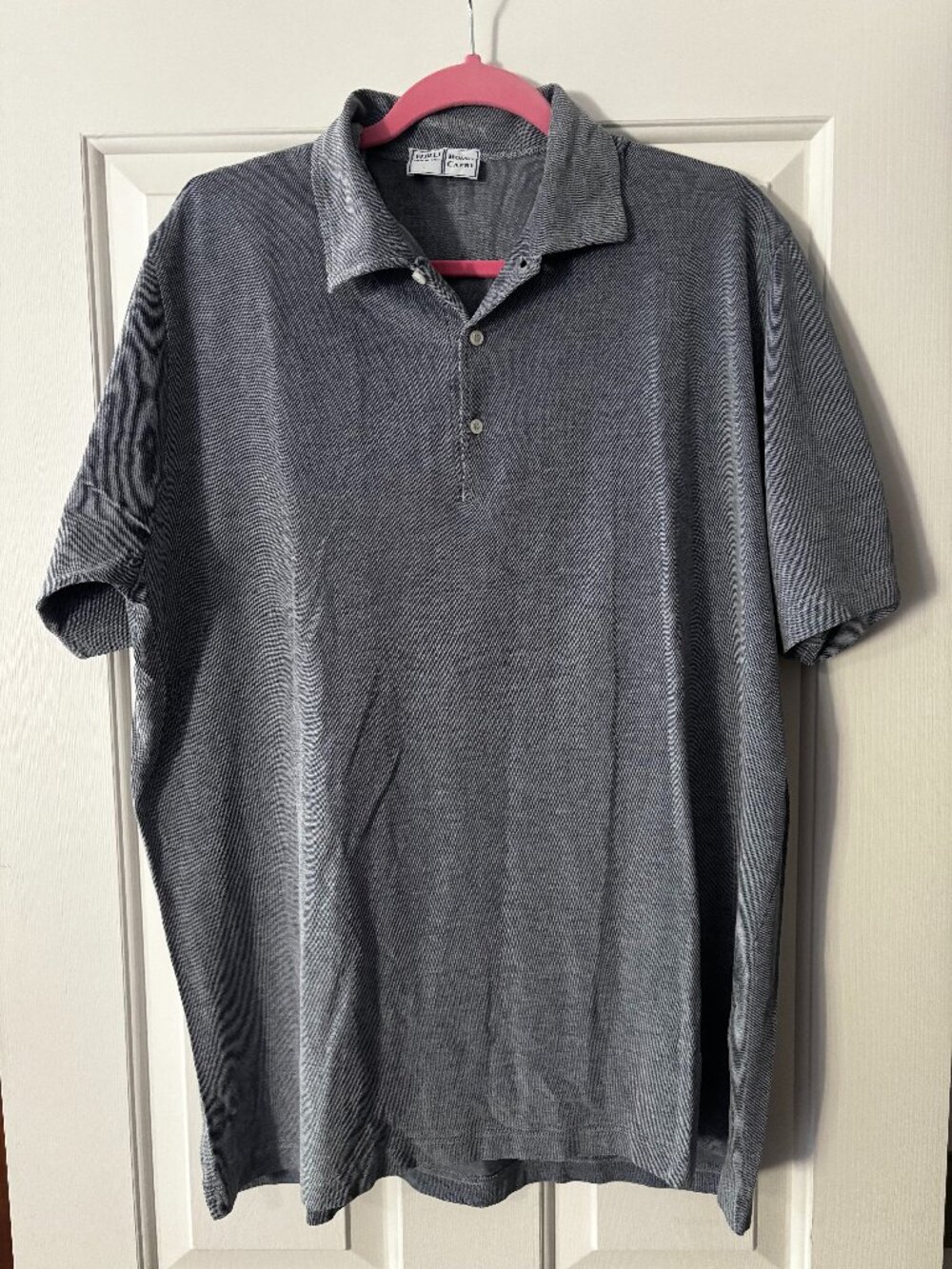 Fedeli Russo Capri Gray Polo Made Italy - XL*